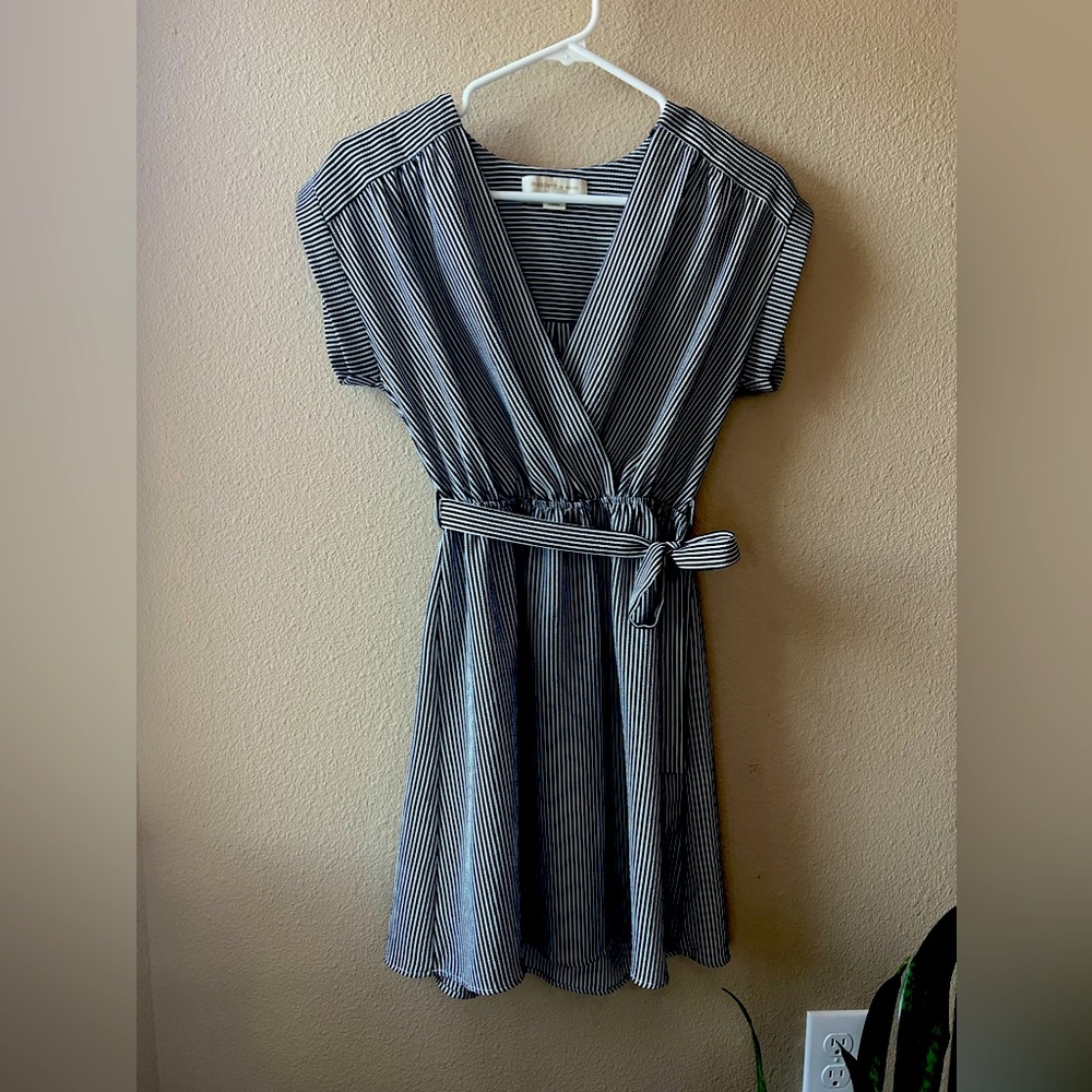 Black and White Striped Dress